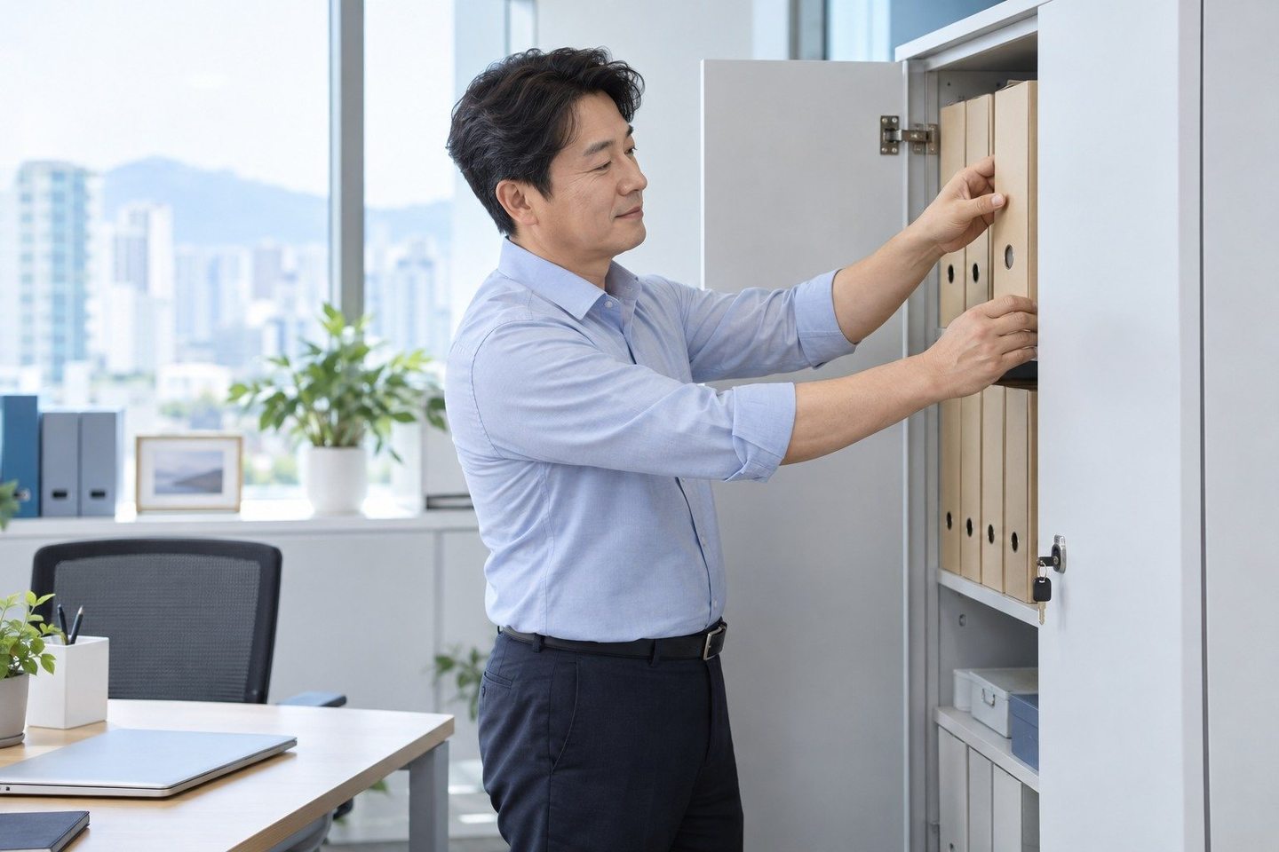 작업 공간의 기기를 확인하는 남성 — PG 수수료 비교 개통비개통비, 0원도 서류에 적습니다. 연락 주시면 빠르면 당일에 무료 개통해 드립니다.